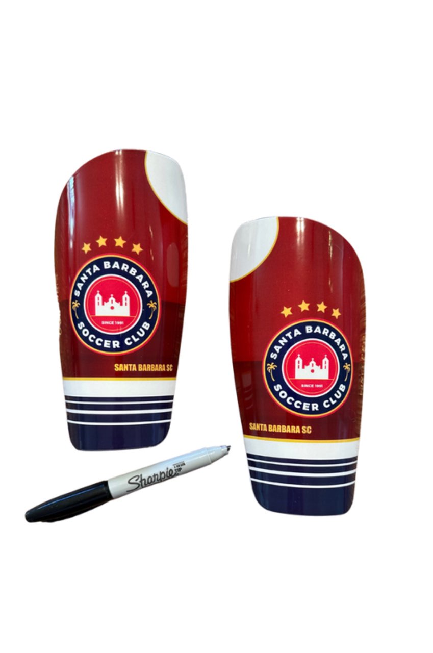 SBSC Shin Guards (YOUTH) - Club Red